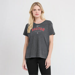 Boston Red Sox Women's Authentic Collection Early Work Tri-Blend T-Shirt - Heather Charcoal | Nike
