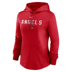 Los Angeles Angels Women's Authentic Collection Pregame Performance Pullover Hoodie - Red | Nike