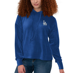 Los Angeles Dodgers Touch Women's End Line Pullover Hoodie - Royal