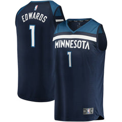 Anthony Edwards Minnesota Timberwolves 2021/22 Fast Break Replica Jersey - Icon Edition - Navy | Fanatics for sale