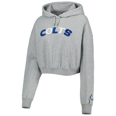 NFL Indianapolis Colts The Wild Collective Women's Cropped Pullover Hoodie
