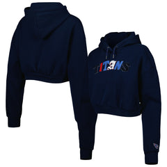 NFL Tennessee Titans The Wild Collective Women's Cropped Pullover Hoodie