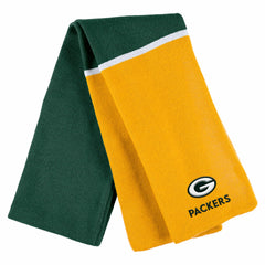 NFL Green Bay Packers WEAR by Erin Andrews Women's Colorblock Cuffed Knit Hat with Pom and Scarf Set