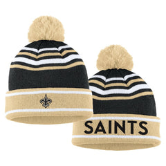 NFL New Orleans Saints WEAR by Erin Andrews Women's Colorblock Cuffed Knit Hat with Pom and Scarf Set