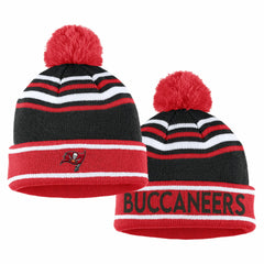 NFL Tampa Bay Buccaneers WEAR by Erin Andrews Women's Colorblock Cuffed Knit Hat with Pom and Scarf Set
