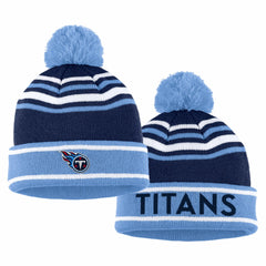 NFL Tennessee Titans WEAR by Erin Andrews Women's Colorblock Cuffed Knit Hat with Pom and Scarf Set