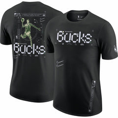 Milwaukee Bucks Courtside Air Traffic Control Max90 T-Shirt - Black | Nike discount