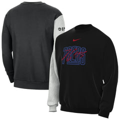 Philadelphia 76ers Courtside Versus Force & Flight Pullover Sweatshirt - Black/Heather Gray | Nike for sale