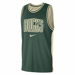 Milwaukee Bucks Courtside Versus Force Split DNA Performance Mesh Tank Top - Hunter Green/Cream | Nike cheap