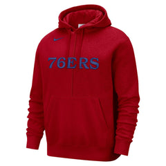Philadelphia 76ers Courtside Versus Stitch Split Pullover Hoodie - Red | Nike discount