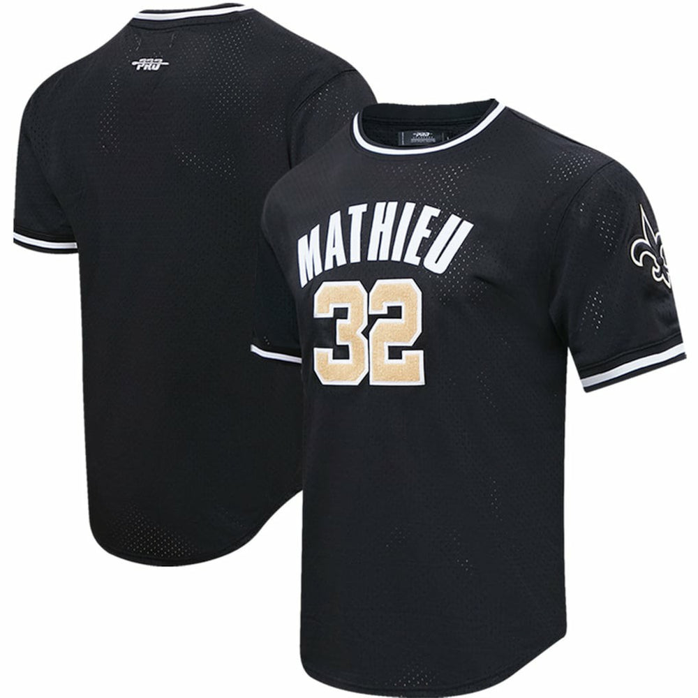 NFL New Orleans Saints Tyrann Mathieu Pro Standard Mesh Player Name & Number Top