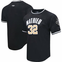 NFL New Orleans Saints Tyrann Mathieu Pro Standard Mesh Player Name & Number Top