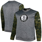 Brooklyn Nets Big & Tall Camo Stitched Sweatshirt - Heather Charcoal | Fanatics discount