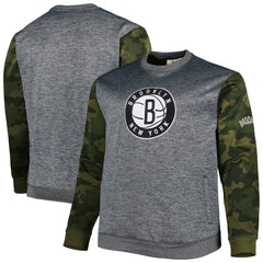 Brooklyn Nets Big & Tall Camo Stitched Sweatshirt - Heather Charcoal | Fanatics discount