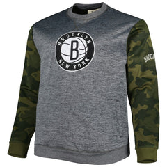 Brooklyn Nets Big & Tall Camo Stitched Sweatshirt - Heather Charcoal | Fanatics discount