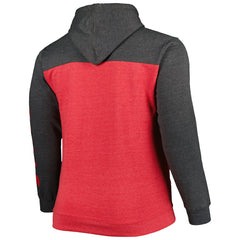 Chicago Bulls Big & Tall Down and Distance Full-Zip Hoodie - Heathered Red/Heathered Black | Fanatics sale
