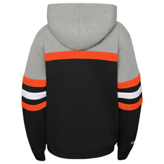 San Francisco Giants Youth Cooperstown Collection Head Coach Pullover Hoodie - Heather Gray/Black | Mitchell & Ness