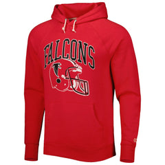 NFL Atlanta Falcons Homage Retro Helmet Tri-Blend Raglan Pullover Hoodie