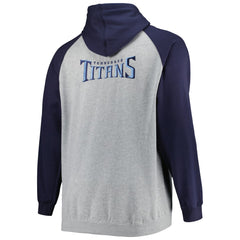 NFL Tennessee Titans Big & Tall Fleece Raglan Full-Zip Hoodie Jacket