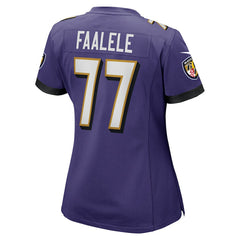 NFL Baltimore Ravens Daniel Faalele Women's Player Game Jersey