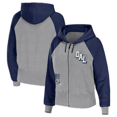 NFL Dallas Cowboys WEAR by Erin Andrews Women's Colorblock Lightweight Full-Zip Hoodie
