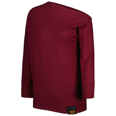 NFL Washington Commanders KIYA TOMLIN Women's Twisted Tri-Blend Asymmetrical 3/4-Dolman Sleeve Sweatshirt