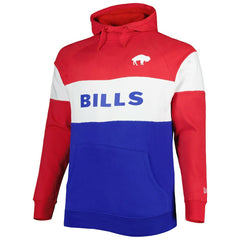 NFL Buffalo Bills Big & Tall Throwback Colorblock Fleece Raglan Pullover Hoodie