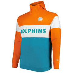 NFL Miami Dolphins Big & Tall Throwback Colorblock Raglan Pullover Hoodie