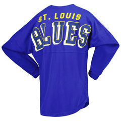 St. Louis Blues Fanatics Women's Spirit Lace-Up V-Neck Long Sleeve Jersey T-Shirt