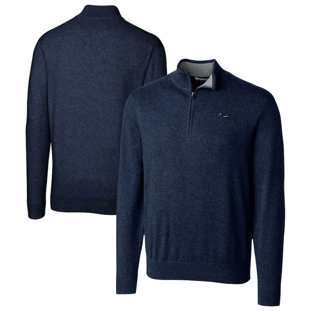 NFL Baltimore Ravens Cutter & Buck Lakemont Quarter-Zip Pullover Sweater
