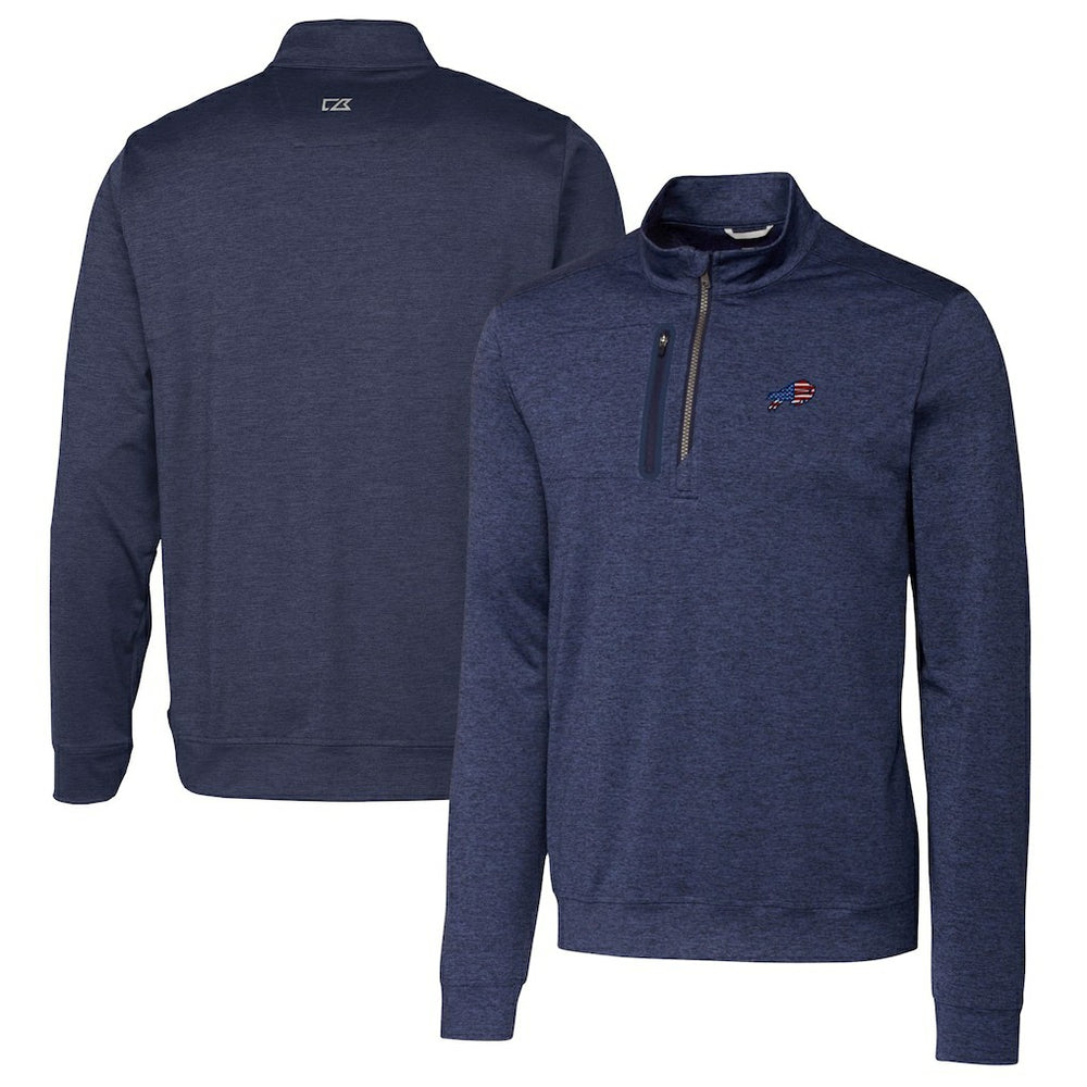 NFL Buffalo Bills Cutter & Buck Big & Tall Stealth Quarter-Zip Jacket