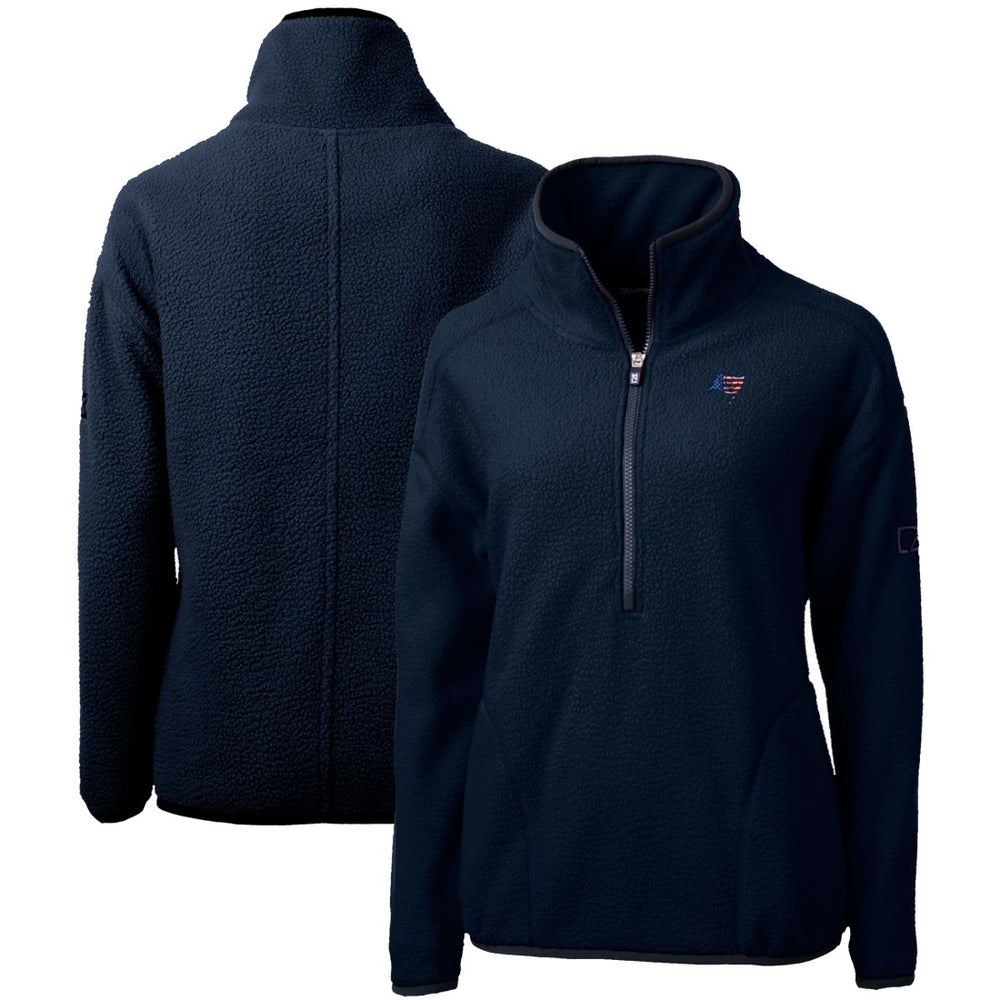 NFL Tampa Bay Buccaneers Cutter & Buck Women's Americana Cascade Eco Sherpa Fleece Half-Zip Pullover Jacket
