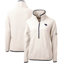 NFL Tennessee Titans Cutter & Buck Women's Americana Cascade Eco Sherpa Fleece Half-Zip Pullover Jacket