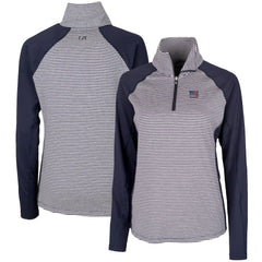 NFL New York Giants Cutter & Buck Women's Forge Tonal Half-Zip Top
