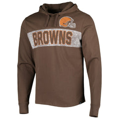 NFL Cleveland Browns '47 Field Franklin Hooded Long Sleeve T-Shirt