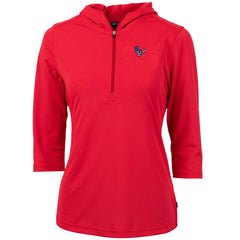 NFL Houston Texans Cutter & Buck Women's Virtue Eco Pique 3/4 Sleeve Half-Zip Pullover Hoodie