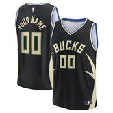 Milwaukee Bucks Custom Fast Break Jersey - Statement Edition - Black | Fanatics on sale