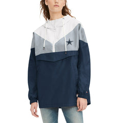 NFL Dallas Cowboys Tommy Hilfiger Women's Staci Half-Zip Hoodie Windbreaker Jacket