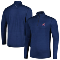 Atlanta Braves Tommy Bahama Delray IslandZone Half-Zip Top - Navy
