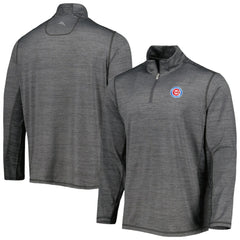Chicago Cubs Tommy Bahama Delray IslandZone Half-Zip Top - Charcoal