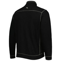 San Diego Padres Tommy Bahama Tobago Bay Tri-Blend Quarter-Zip Sweatshirt - Black