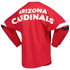 NFL Arizona Cardinals Women's Spirit Jersey Lace-Up V-Neck Long Sleeve T-Shirt