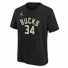 Giannis Antetokounmpo Milwaukee Bucks Jordan Brand Youth Statement Edition Name & Number Player T-Shirt - Black online