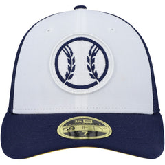 Milwaukee Brewers 2023 On-Field Batting Practice Low Profile 59FIFTY Fitted Hat - White/Navy | New Era