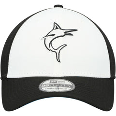 Miami Marlins 2023 On-Field Batting Practice 39THIRTY Flex Hat - Black/White | New Era