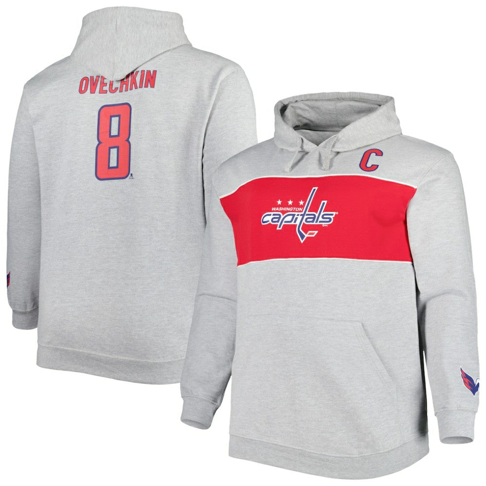 Alexander Ovechkin Washington Capitals Big & Tall Player Pullover Hoodie