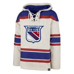 New York Rangers '47 Rockaway Lace-Up Pullover Hoodie