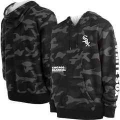 Chicago White Sox Camo Pullover Hoodie - Black | New Era