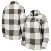 Philadelphia Flyers G-III 4Her by Carl Banks Women's Logo Plaid Sherpa Quarter-Zip Jacket