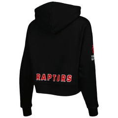 Toronto Raptors Pro Standard Women's Classic Fleece Cropped Pullover Hoodie - Black shop